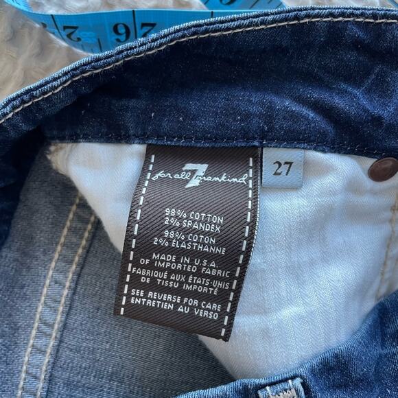 7 For All Mankind Kimmie Bootcut Dark Wash Mid Rise Jeans Size 27 - Picture 6 of 11
